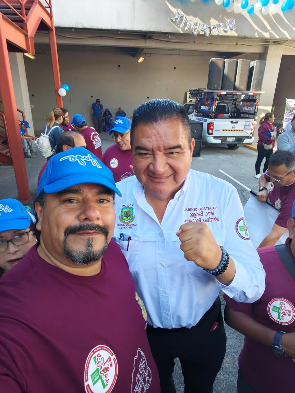 Con el Secretario General del SUTGCDMX
